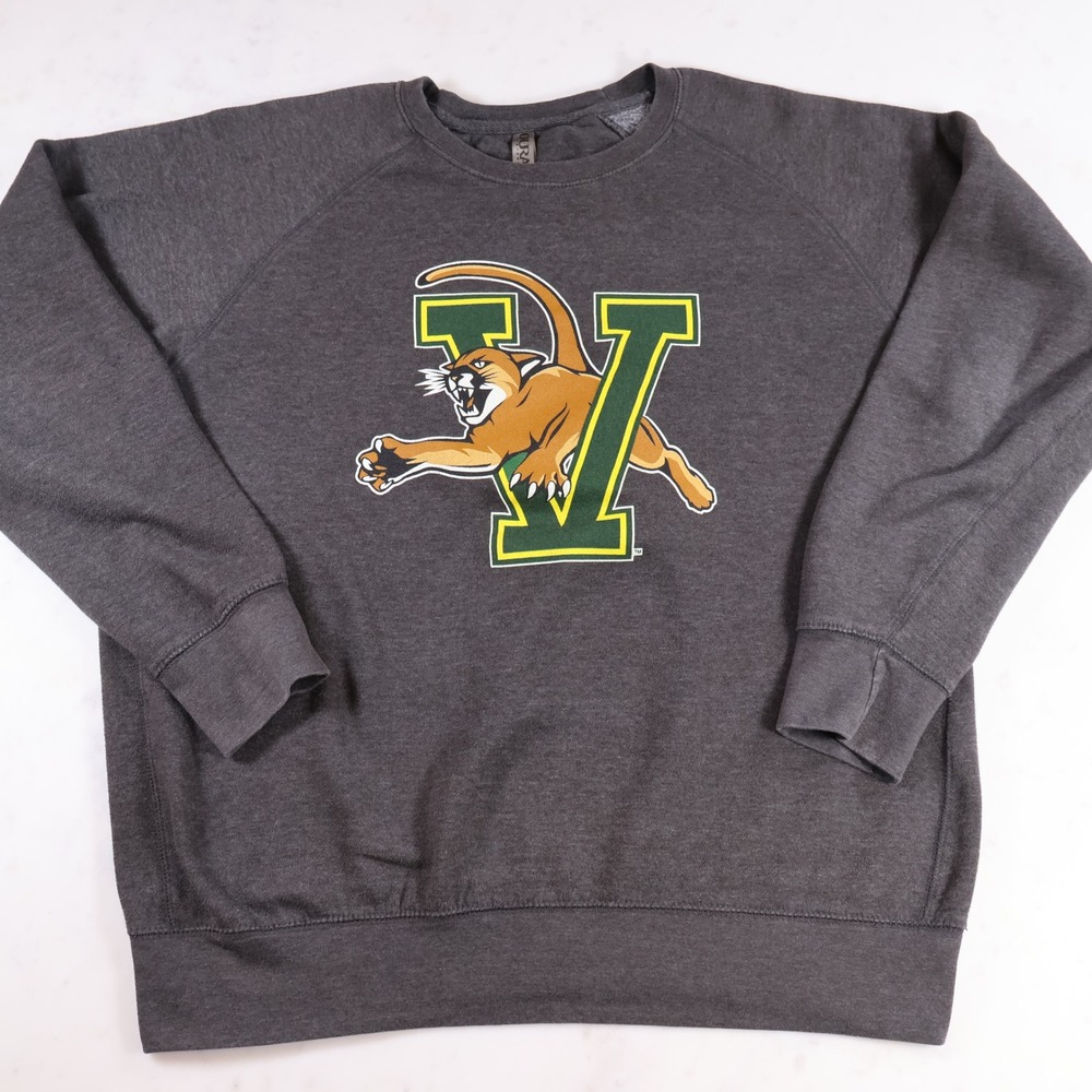 Ouray Sportswear Vermont Catamounts UVM Sweatshirt Mens Large Charcoal Heather